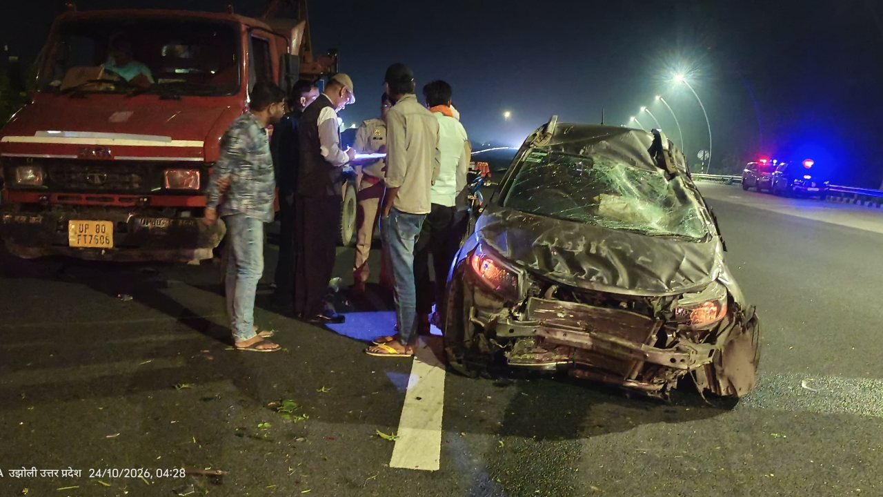 आगरा-लखनऊ एक्सप्रेसवे पर भीषण हादसा, बिहार निवासी की मौत