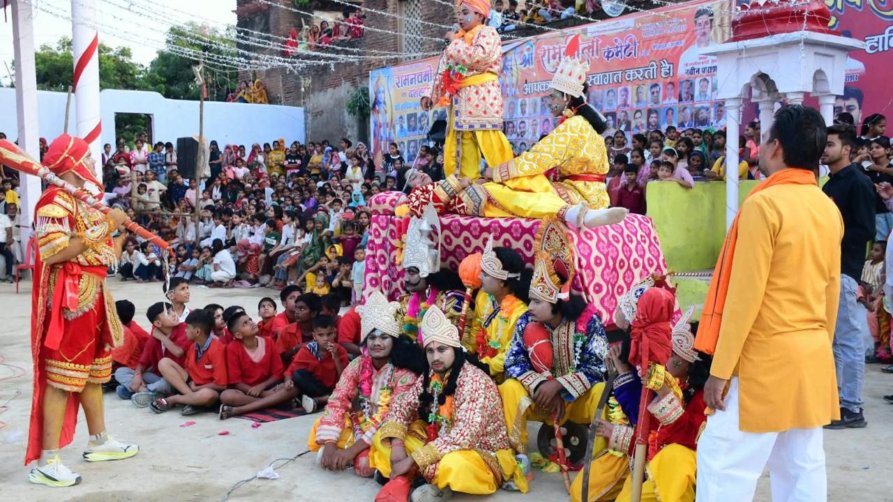 पिनाहट रामलीला में लक्ष्मण शक्ति, कुंभकरण वध का मंचन